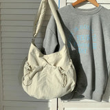 Shirring String Big Shoulder Crossbody BagOutfit