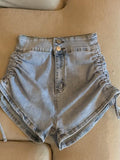 Sexy Shirring Slim Denim Shorts Women Fashion Korean High Waist Casual Shorts Summer Button All Match Harajuku Shorts
