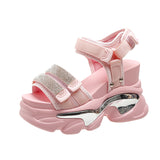 Thick-Soled Sandals 2025 New Magic Sticky Toe Loose Pastry Bottom Sports Leisure Dad