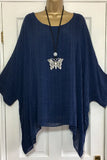 Fresh And Sweet Long Sleeve Top Loose-fitting Batwing
