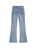 High Waist Jeans Women Spring Lace Up Wide Leg Denim Pants Female Harajuku Y2K Streetwear Straight All-Match