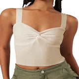 Zingj New Sweater Belt Vest Inside The Knot V Neck Without Sleffowed Wear Bottom Strapless Top Female-Outfit