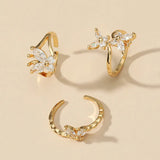Zircon Butterfly Open Ring Three-piece SetOutfit