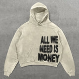 Zingj Street Harajuku Fashion Retro Skull Print Hoodie Y2k Couples Street Clothing Hoodie 211-1-Outfit