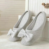 Cute Bowtie Home Women Slippers Summer Spring Indoor Shoes For Girls Ladies Female Warm House Bedroom Floor