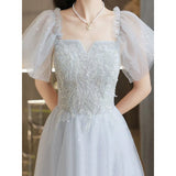 Fairy Evening Dress Female Graduation Art Exam Light Luxury Small High-End Adult Ceremony Host Piano Performance Performance Clothes