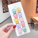 New Girls Cute Cartoon Flower Small Scrunchie Kids Ponytail Hair Tie Elastic Hair Bands Fashion Hair Accessories