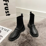 Boots Women 2025 Korean Version Of Net Red Fashion Casual Martin Boots Women's Tide In Cool British Style Women's