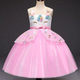 Fantasy Unicorn Dress For 3-8 Year Girl Children's Princess Costume Kids Birthday Party Infant Tutu Child