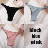 Panties Cotton Briefs Female Underpants Sexy Thong Pantys Underwear Solid Color Intimates Lingerie For Women