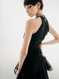 French High-End Birthday Party Small Dress Dress Collection Waist Stature Water Drill Light Luxury Babes Hanging Neck A