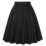 Summer Midi Skirt Runway Vintage Rockabilly Sundress Red Womens Sexy Pinup 50S Cotton Polka Dot Pattern Skater