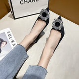 Zingj Pointed High Heel Single Shoes Water Diamond Head Sandal Women Summer 2023 New Thin Heel With Skirt High Heels-Outfit