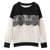 Splicing Hoodie Female Loose Round Collar Set Model 2025 Spring And Fall New Top