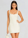 New Fashion Famous Dress Banquet Light Luxury Slings Three-Dimensional Nails High-End Evening