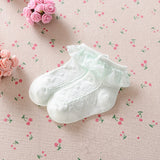 0 to 6 Yrs Toddler Baby Child Girls Ruffle Lace Ankle Cotton Dress Socks Princess Summer Cotton Eyelet Flower