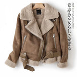 Women's Clothing 2025 New Large-Clip Women's Style Thick Locomotive Leather Fur