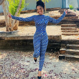 Women Autumn Long Sleeve Tops Long Pants Bodycon Printed Two Piece Set Suit Outfit 2021 Fall Clothes Wholesale