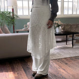 Zingj Court Style Hook Flower Flounces Irregular Lace Half Skirt Female Low Waist Solid Color Foundation A Word Short