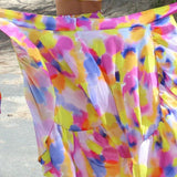Sexy Ruffle Bikini Set And Cover Up High Waist Swimwear Women Swimsuit Push Up Bathing Suit Beachwear Biquini
