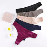 Seamless Thong Panties Sexy Briefs Solid Soft Thin Thongs Women Underwear Panties for Female Ladies Panty G String