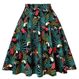 Women's Runway Cotton Retro Vintage Skirt Black Faldas High Waist A Line Rockabilly Jupe 50s Swing Umbrella Skirts Pin Up