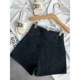 women vintage pockets leisure Denim Shorts Skirts Ladies Casual Slim Zipper Chic Hot Leg-openings Short