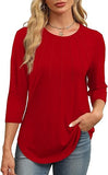2025 New Fashion Casual Roll Collar Seven-Sleeve Top Bottom