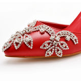 Cm Light-Mouthed Sharp White Wedding Sandals Fine Heel Size Size Diamond Chain Wedding Shoes Wedding Shoes Wedding