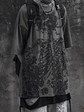 Men's Rose Skull Print Tee- Outfit