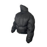 Design Black Armor Warm Winter Coat Deconstructed Oversize Neutral Style Men And Women's Same Cotton