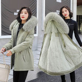 2021 Winter Jacket Women Personalized Fashion Warm Fur Lining Cotton Women Coat Thick Quality Hooded Winter