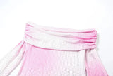 Pink Rhinestone Off-shoulder Maxi Dress- Outfit