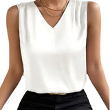 Women's Satin Suit, Sleeved Commuter Vest, Bottomed