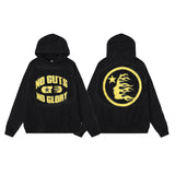 High Street Ins Minority Retro Print Letters Loose Hooded Sweaters For Men And Women In Autumn And