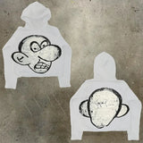 Men's Hoodie Y2K Original Hip-Hop Cartoon Graphic Print Pullover Fashion Leisure Loose Sports Shirt