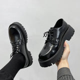 2025 New Youth Round Head British Wind Low Heel Strap Casual Daily Work Shoes 2139-R