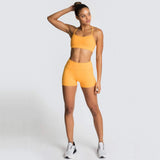Zingj Hot Yoga Two-Piece Summer New Women's Adjustable Bra Shorts Fitness Suit-Outfit