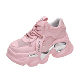 Station Thick Bottom Dad Shoes Round Head Spring And Autumn New Fashion Casual Net Front With Sports Shoes Female Platform
