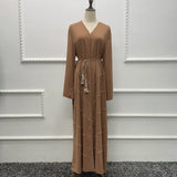 Daily Solid Color Beading Robe