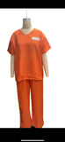 Adult Prison Clothes Inmate Costumes For Masquerade Children's Orange Prison Clothes
