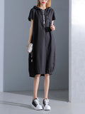 Hoodie Black Midi Dress 2019 Women Short Sleeve Plus Size Elegant Womens Clothing Pullover A Line Party Dress New