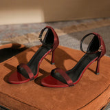 Zingj Fine Heel Sandals Women Summer 2024 New One Word With Fashion Versatile Not Tired Feet Temperament High Heels