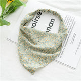Flower Print Hair Scarf Floral Triangle Bandanas For WomenG Girls 2021 Boho Elastic Hair bands Headband Hair