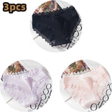 new thread cotton Japanese bow women's underwear solid color breathable waist size girls briefs plus
