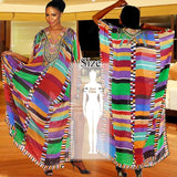 Sexy Cold Shoulder V Neck Bats Sleeve Loose Summer Beach Dress Plus Size Women Beachwear Kaftan Black Dress
