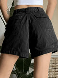 Denim Straight Leg Cargo Shorts- Outfit