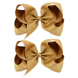 6'' Solid Color Grosgrain Ribbon Bows Hair Clips For Cute Girls Large Handmade Hairpins Barrettes Kids Hair