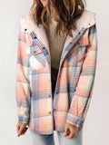 2025 Women's Jacket Long Sleeve Hairy Hooded Jacket Jacket With