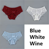 Sexy Women Lace Panties Underwear Seamless Transparent Panties Thongs Low Waist Hollow Briefs Solid Female Panty